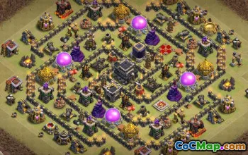 सीओसी टाउन हॉल 9 बेस लेआउट: युद्ध के लिए नक्शे, ट्रॉफी और अधिक #14778