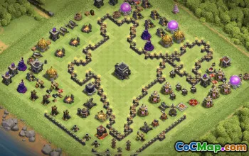 CoC Town Hall 9 Base Layouts & Maps | Funny, Progress & Link Bases #33345