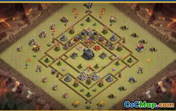 CoC Town Hall 9 Base Layouts & Maps | Trophy, Farming, Home Village #27547