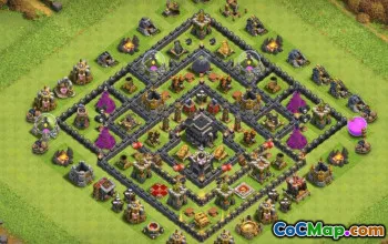 CoC Town Hall 9 Base Layouts & Maps | Trophy & Home Village #28680