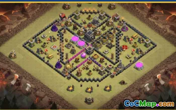 CoC Town Hall 9 Base Layouts & Maps | Trophy, Hybrid & More #27629