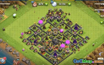 CoC Town Hall 9 Base Layouts & Maps | Trophy & War Bases #31585