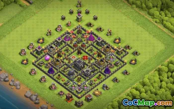 CoC Town Hall 9 Base Layouts & Maps | Trophy & War Bases #32758