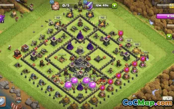 CoC Town Hall 9 Base Layouts & Maps | Trophy, War & Farming Bases #32184
