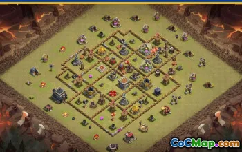 CoC Town Hall 9 Base Layouts & Maps | War, Home, Link #27619