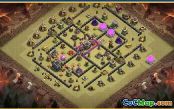 CoC Town Hall 9 Base Layouts & Maps | War, Home Village, Link #27575