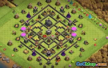 CoC Town Hall 9 Base Layouts & Maps | War, Trophy & Home Village #27502