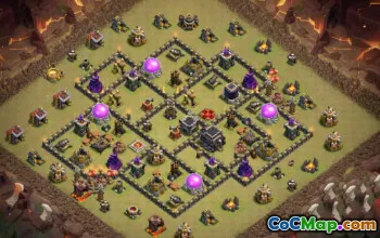 CoC Town Hall 9 Base Layouts & Maps | War, Trophy, Home Village #27745