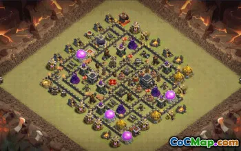 CoC Town Hall 9 Base Layouts & Maps | War, Trophy, Home Village #31381