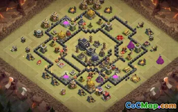 CoC Town Hall 9 Base Layouts: Trophy & Farming Maps #26935
