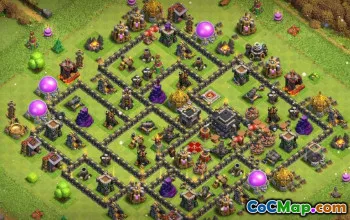 CoC Town Hall 9 Base Layouts: Trophy, War & Home Village #15402