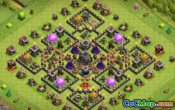 COC市政厅9基本布局：战争，农业及更多＃13761