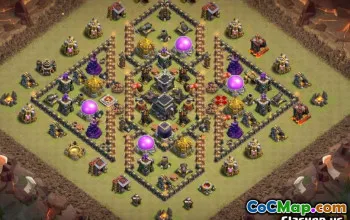 COC टाउन हॉल 9 बेस लेआउट: युद्ध, खेती और ट्रॉफी के नक्शे #13763