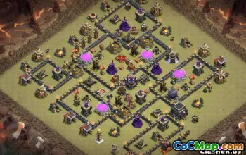 COC市政厅9基本布局：战争，家和地图＃13894
