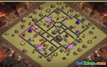 CoC Town Hall 9 Base Layouts & War Map Links | Home Village #27628