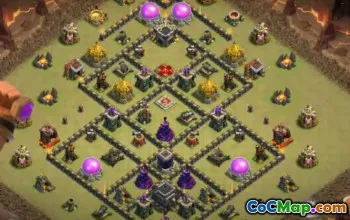 COC Town Hall 9 ბაზის განლაგება: ომი, ტროფი და სახლის რუქები #11364