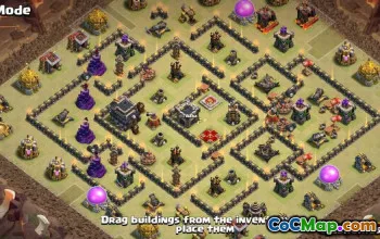 COC市政厅9基本布局：战争，奖杯和家乡＃13762