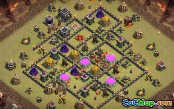 COC市政厅9基本布局：战争，奖杯和家乡＃14​​837