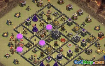 CoC 市政厅 9 基地布局：战争、奖杯和家乡 #16460