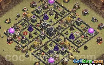 COC Town Hall 9 მეურნეობის ბაზის განლაგება და რუქები #11939