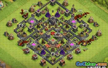 COCタウンホール9農業ベースレイアウト＆マップ＃13120