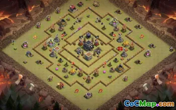 CoC Town Hall 9 Layouts & Base Maps | Home, Trophy, Farming #27559