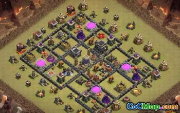 COC Town Hall 9 განლაგება: მეურნეობა და ტროფეის ბაზის რუქები #11583