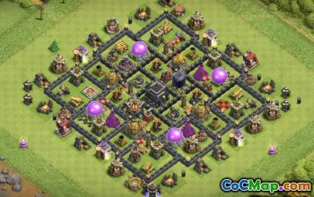 COC Town Hall 9 Diseños: bases de hogar, trofeo y agricultura #13573