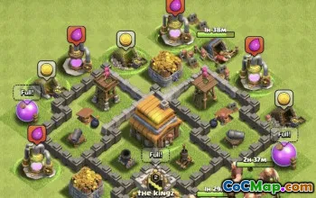 Copy Clash of Clans Base Layouts & Links | Town Hall 4, War, Trophy #33358
