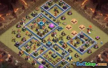 Copiar layouts da base do COC: TH13 Town Hall, War & Trophy Maps #14667