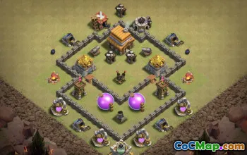 Copy CoC Base Layouts | Town Hall 4, War, Farming & More #27304