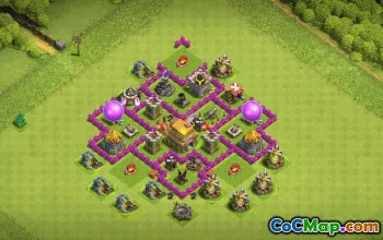 Copy CoC Layouts for TH6 | Town Hall, War & Trophy Base Maps #32456