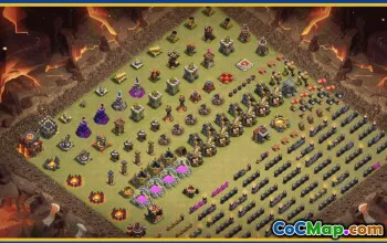 Copy CoC Town Hall 10 Base Layouts & Map Links | Progress & Home Village #29386