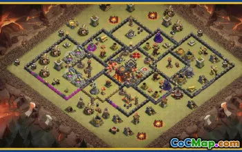 Copy CoC Town Hall 10 Base Layouts | Trophy, War & Home Village #29663