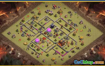 Copy CoC Town Hall 10 Base Layouts & War Maps | Home Village Designs #29137