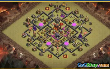 Copy CoC Town Hall 10 Base Layouts | War, Trophy, Farming Maps #29492