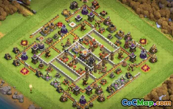 Copy CoC Town Hall 11 Base Layouts & Maps | Trophy & War Designs #32143