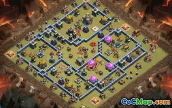 Copy CoC Town Hall 13 Base Layouts | Home, War & Trophy Maps #33903