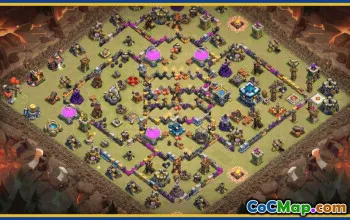Copy CoC Town Hall 13 Base Layouts with Links | Trophy & War Maps #30056