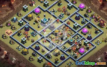Copy TH13 Clash of Clans Base Layouts #53395