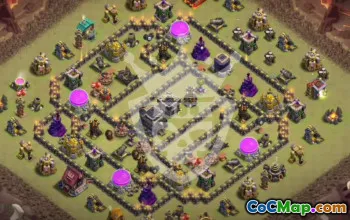 Copy TH9 Clash of Clans Base Layouts #53090