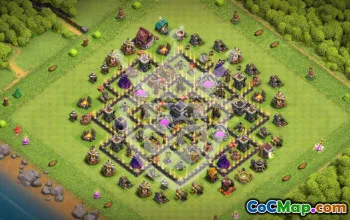 Copy TH9 Clash of Clans Base Layouts #54152