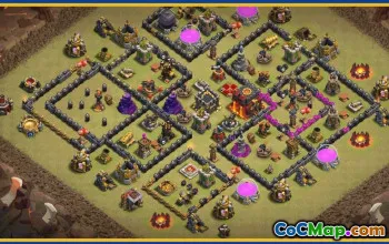 Copy Town Hall 10 Base Layouts with Links | CoC Maps & More #29488