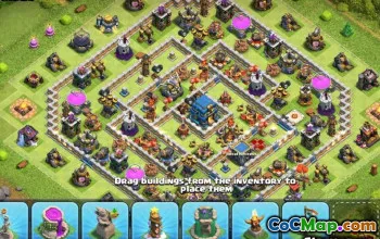 კოპირება Town Hall 12 ბაზის განლაგება COC: Farming, War & More #13579