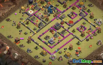Copy Town Hall 12 Base Layouts with Links for CoC Maps & War Bases #31006