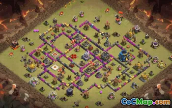 Copy Town Hall 12 CoC Base Layouts & Maps | War, Trophy, Home Village #31005