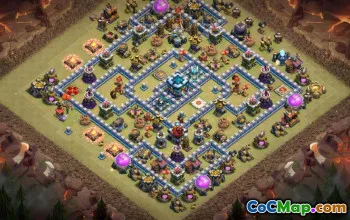 Copy Town Hall 13 Base Layouts - CoC Village Maps & Links #14749