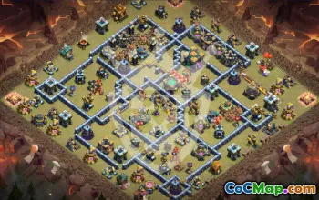 Copy Town Hall 14 Base Layouts with Link #57225