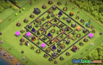 Copy Town Hall 9 Base Layouts for Clash of Clans #53580