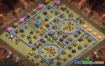 Copyable CoC Base Layout TH13 with Link #34002